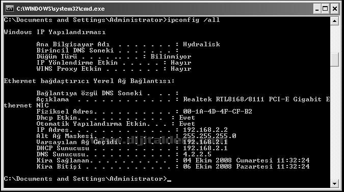 Ağ temelleri dersi &ouml;devi