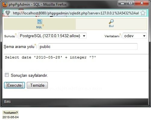 Postgressql Veri Tabanında Date-time
Fonksiyonları