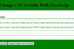 Javascriptle CSS Değişkenlerini Değiştirme