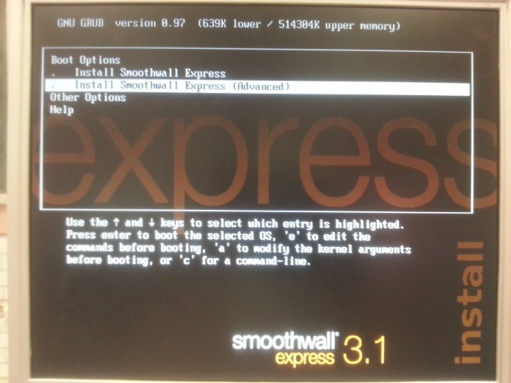 SmoothWall Express 3.1 Kurulumu