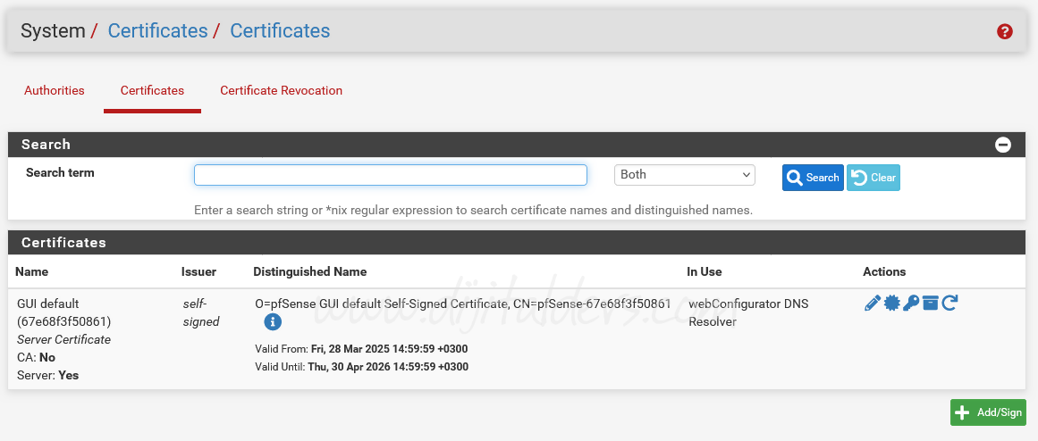 pfSense Sertifika Korumalı Ayarlar (MEB Hattında da çalışmakta)