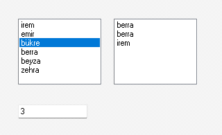listBox Kullanımı
